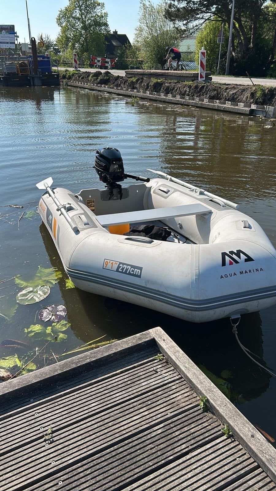 Aqua Marina Ribboot 2.77m met Mercury 2.5pk motor en trailer, Aluminium, Ophalen, Overige merken, Gebruikt