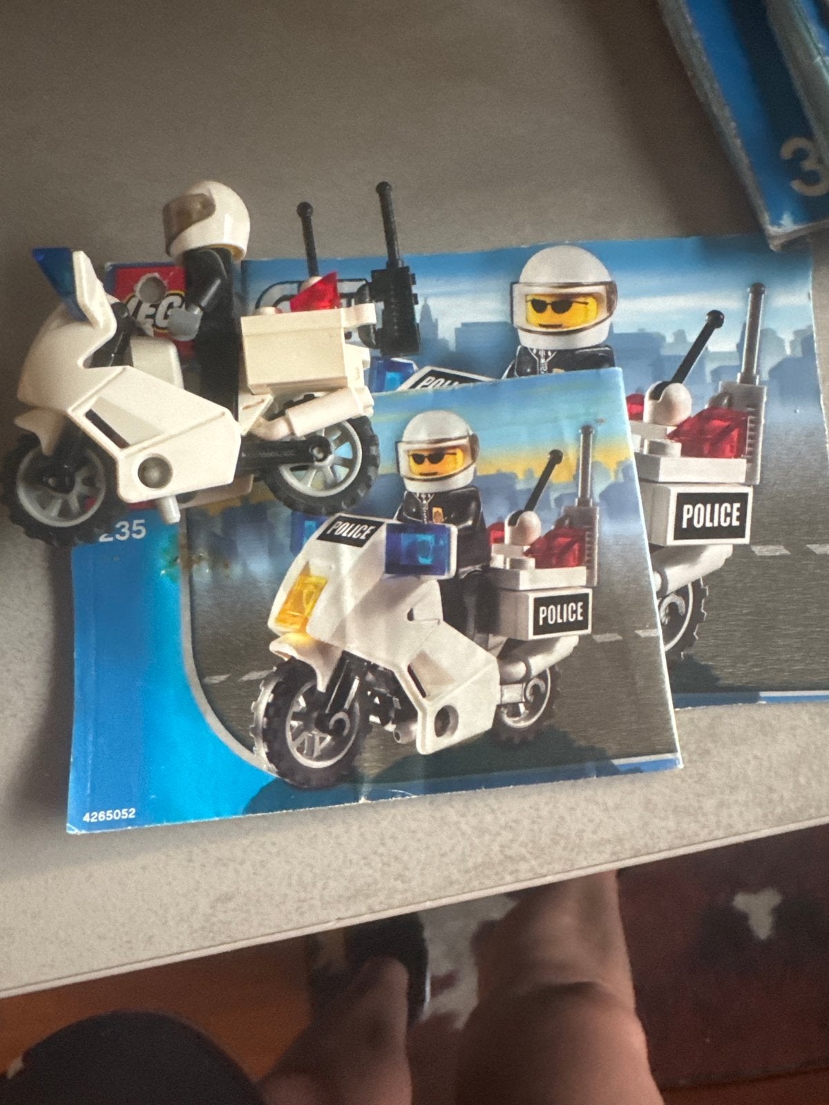 LEGO City Politie Motor (set 7235) met instructies, Lego, Ophalen of Verzenden, Compleet, Complete set
