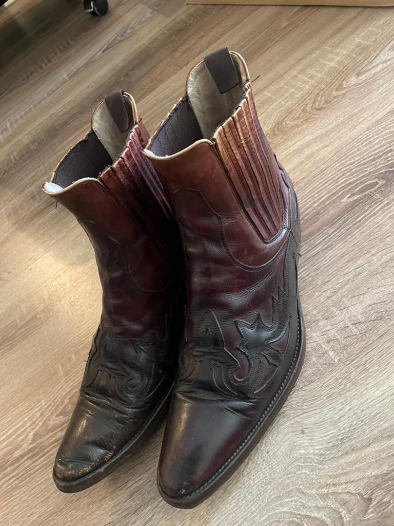 Vintage Leren enkel Laarzen - Bruin, Ophalen of Verzenden, Gedragen, Bruin, Lage of Enkellaarzen