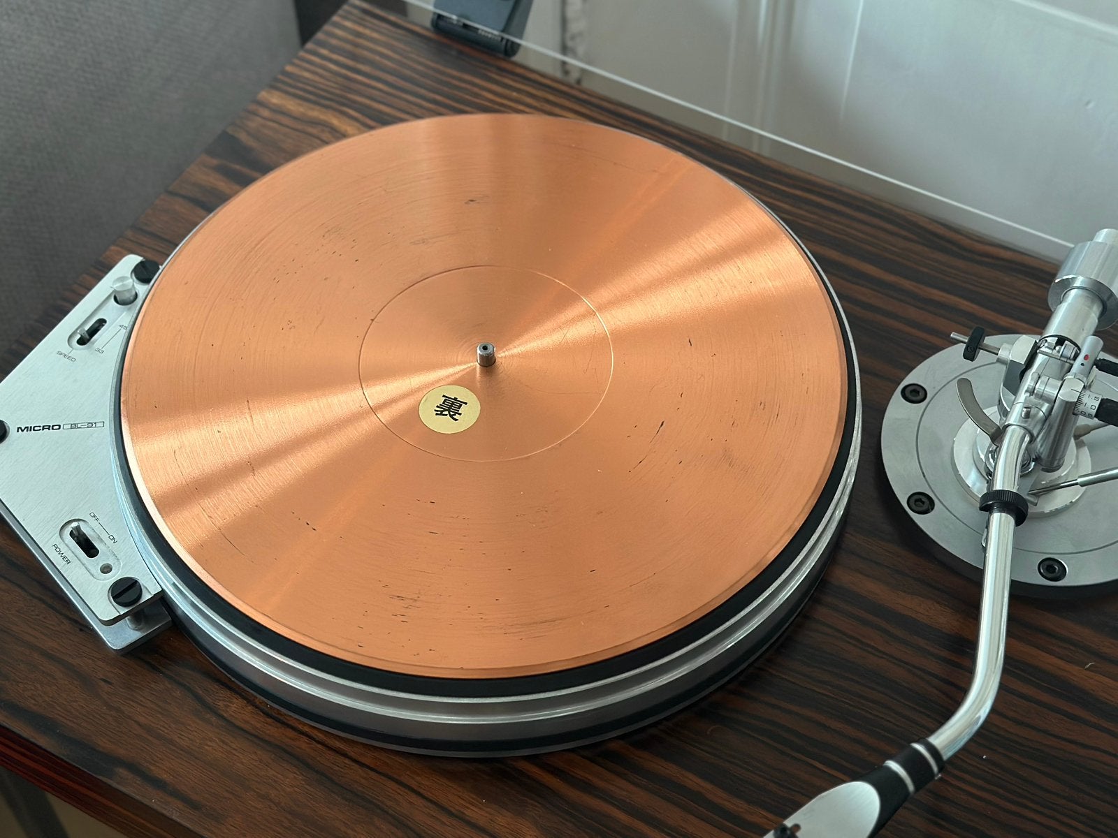 Micro Seiki CU-180 Koperen Platter Mat, Ophalen of Verzenden, Gebruikt, Platenspeler-onderdeel, Overige merken