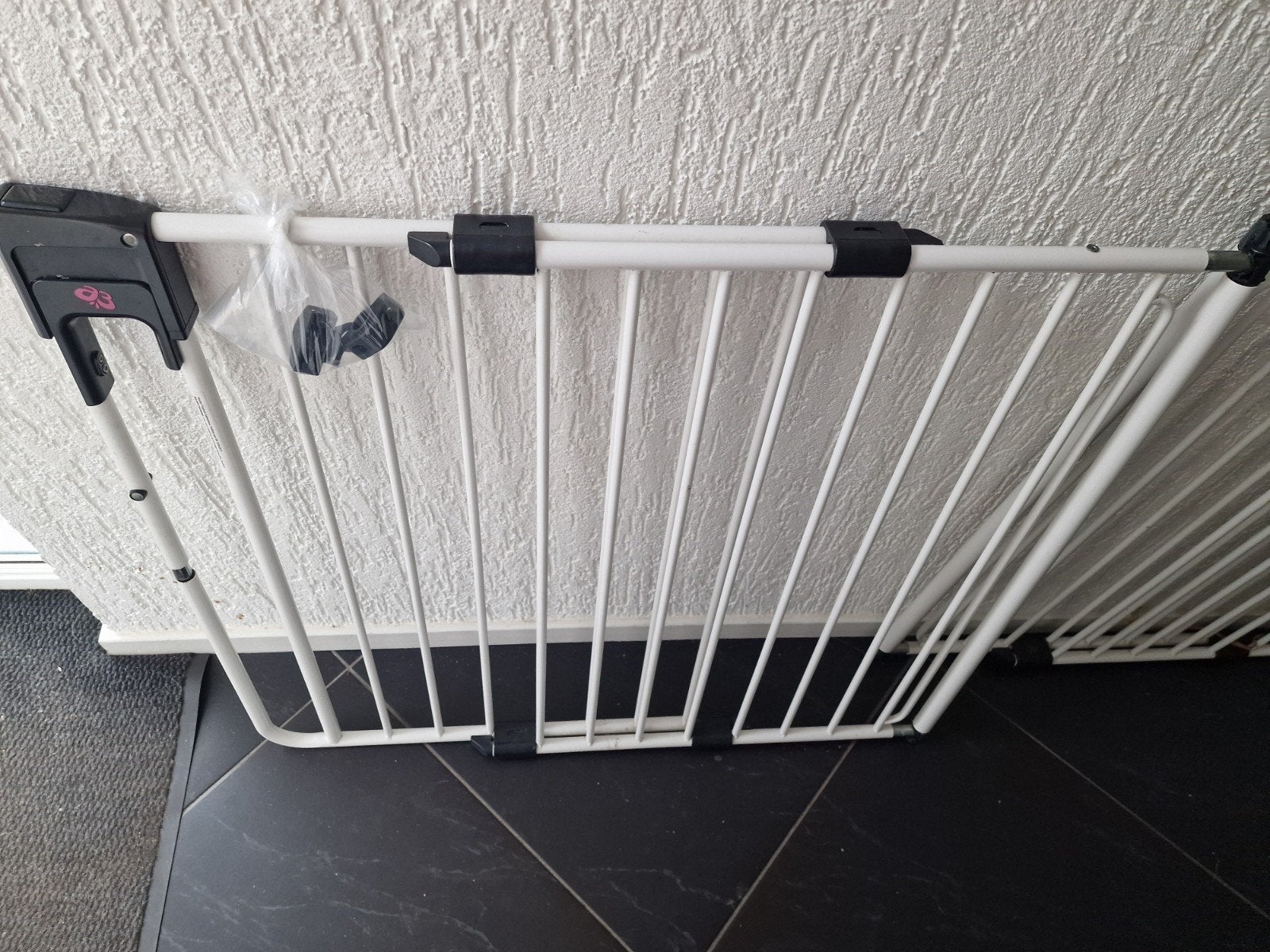 1x SafetyDoor Traphekje A3 - Wit, verstelbaar, Ophalen, Gebruikt, 115 cm of meer, Metaal of IJzer