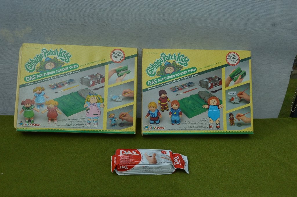 2 Vintage dozen Cabbage Patch Kids DAS ADICA PONGO 1984+klei, Ophalen of Verzenden, Gebruikt