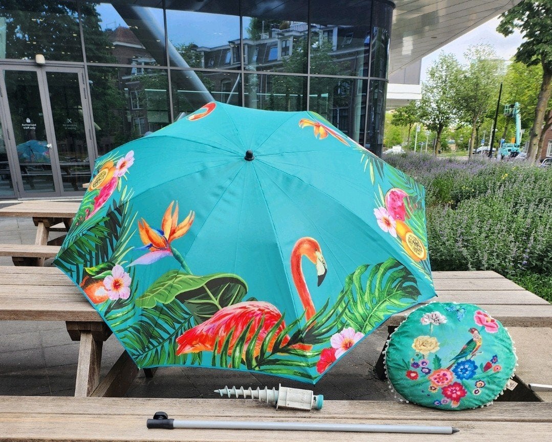 Parasol en kussen, Ophalen of Verzenden, Kantelbaar