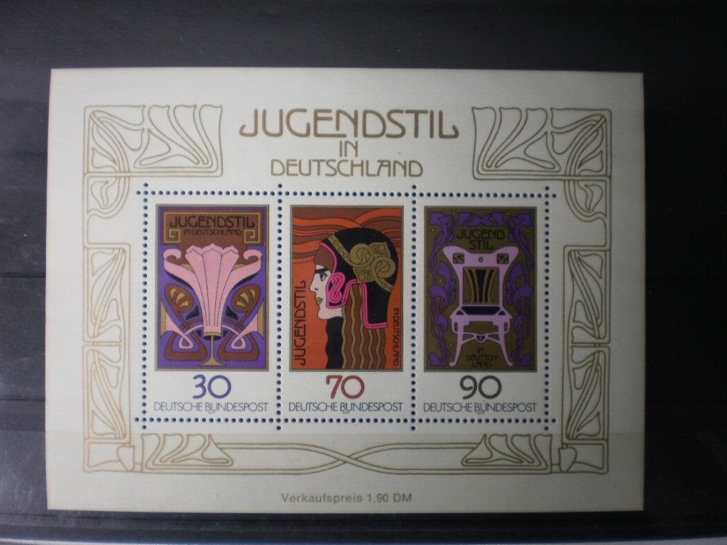 Duitsland- Postfris - Blok - Jugendstil, Verzenden, BRD, Postfris