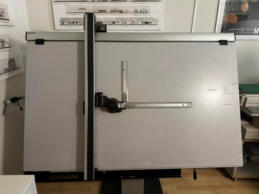 Mutoh Tekentafel 170x100 compleet met drafter en scriber, Ophalen, Gebruikt, 150 tot 170 cm