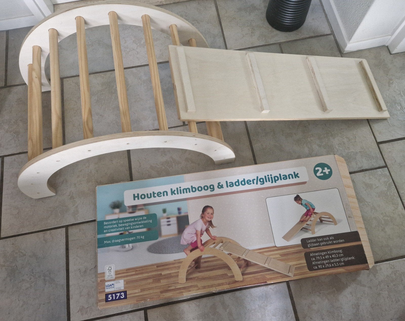 Houten klimboog met ladder/glijbaan, Kinderen en Baby's, Speelgoed | Houten speelgoed, Ophalen, Gebruikt, Overige typen