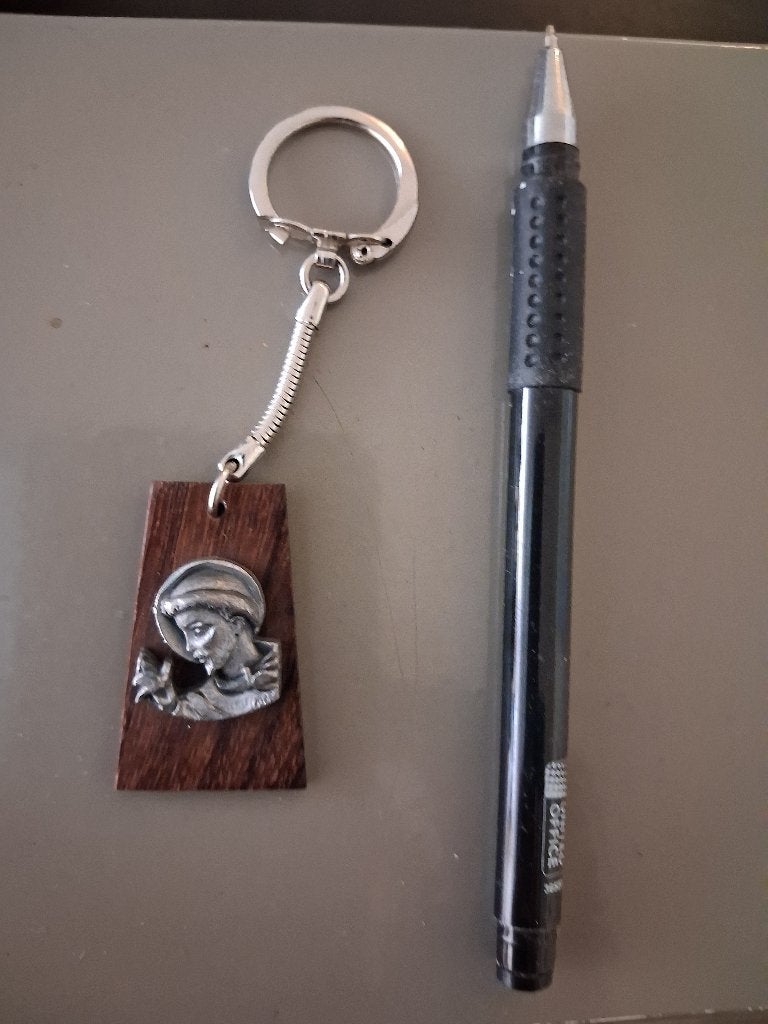 Vintage Assisi sleutelhanger – Franciscus van Assisi, Ophalen of Verzenden, Gebruikt