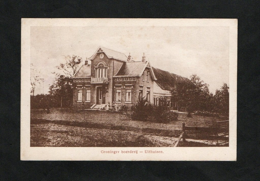 Uithuizen Groninger Boerderij 1925., Verzamelen, Ophalen of Verzenden, 1920 tot 1940, Gelopen, Groningen