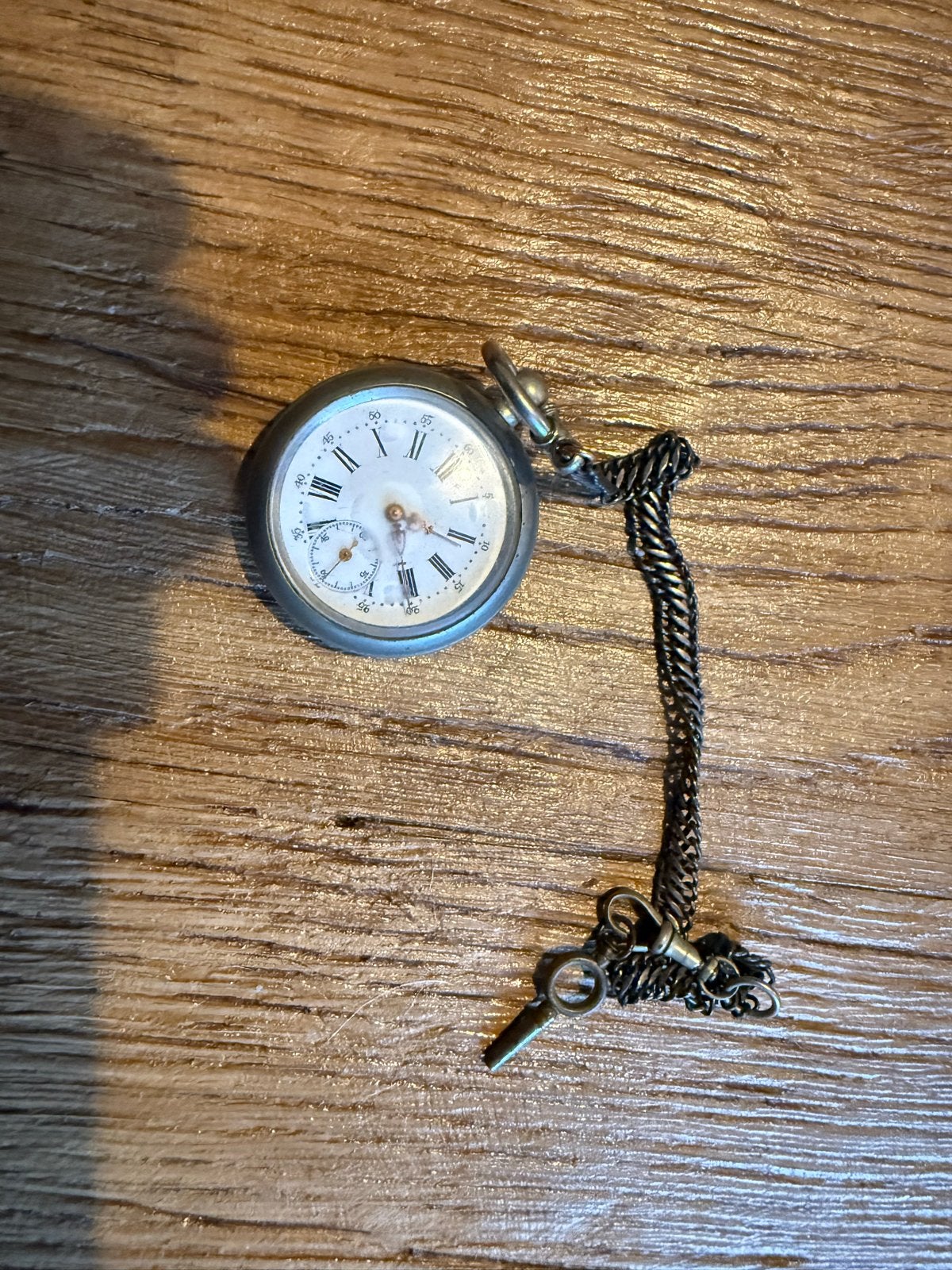 Antiek zakhorloge met ketting - werkt nog!, Ophalen