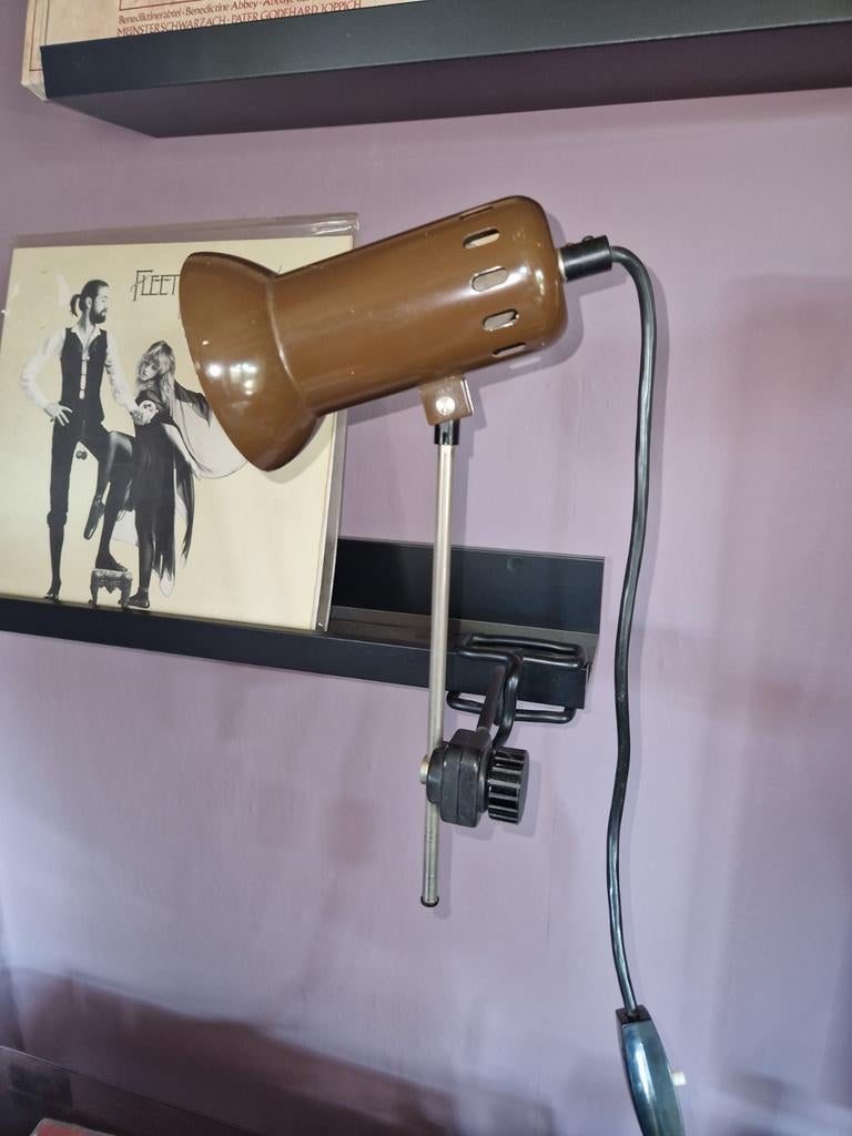 Vintage klemspot uit de jaren 70. Zeer degelijk, Gebruikt, Ophalen of Verzenden, Minder dan 50 cm, Metaal