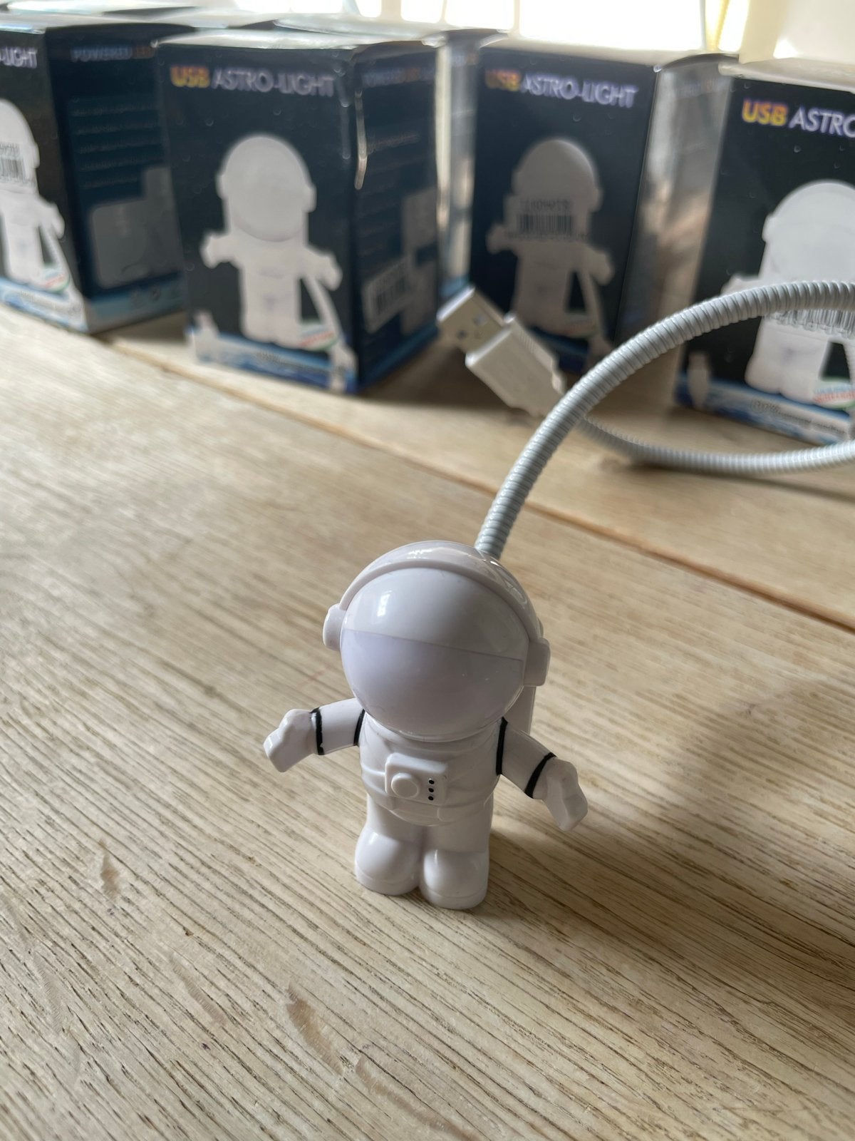 USB Astronaut LED Lampje - Flexibel en Draagbaar, Huis en Inrichting, Wit, Overige merken, Kunststof, USB-aansluiting