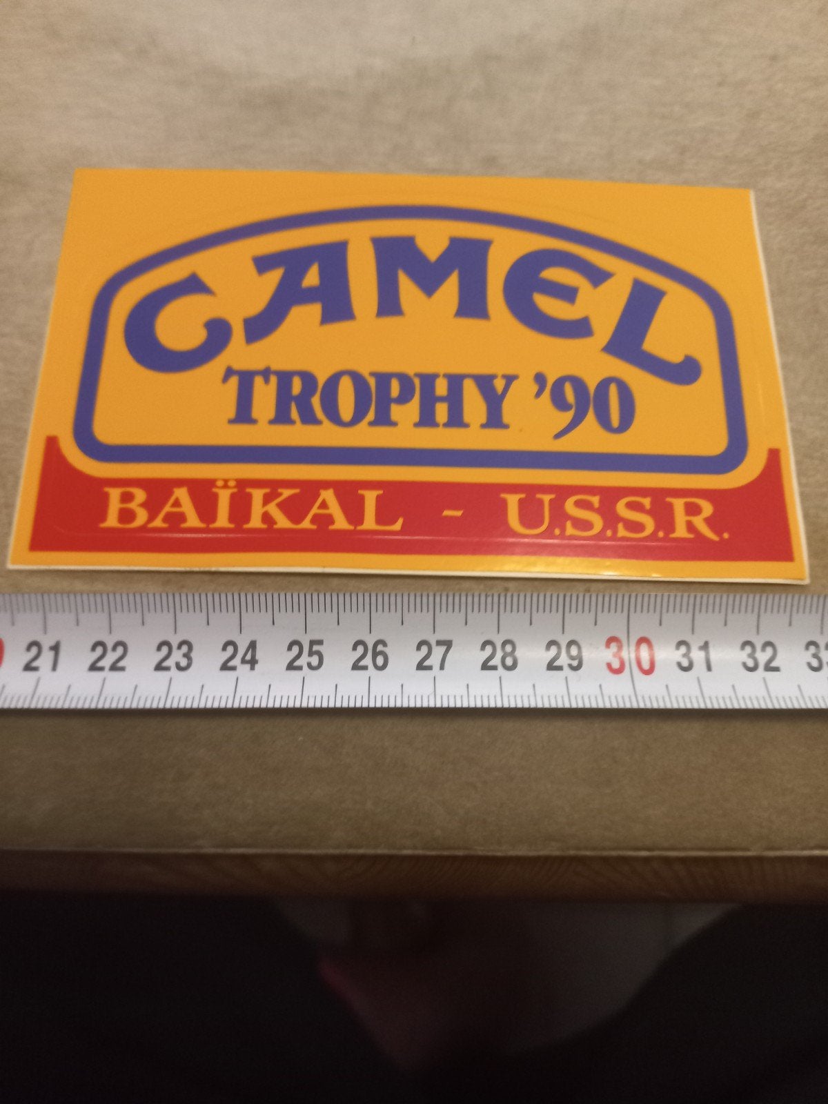 Vintage Camel Trophy '90 Baikal USSR Sticker, Ophalen of Verzenden, Zo goed als nieuw, Overige typen