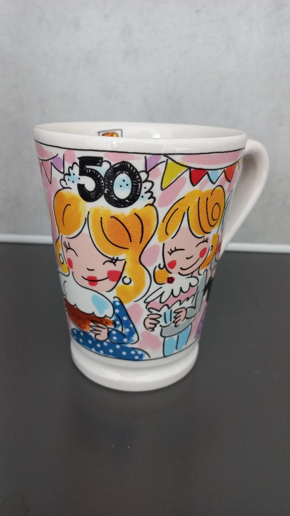 Blond Amsterdam grote mok 50 jaar Sarah koffiebeker, Blond Amsterdam, Ophalen of Verzenden, Zo goed als nieuw, Kop(pen) en/of Schotel(s)