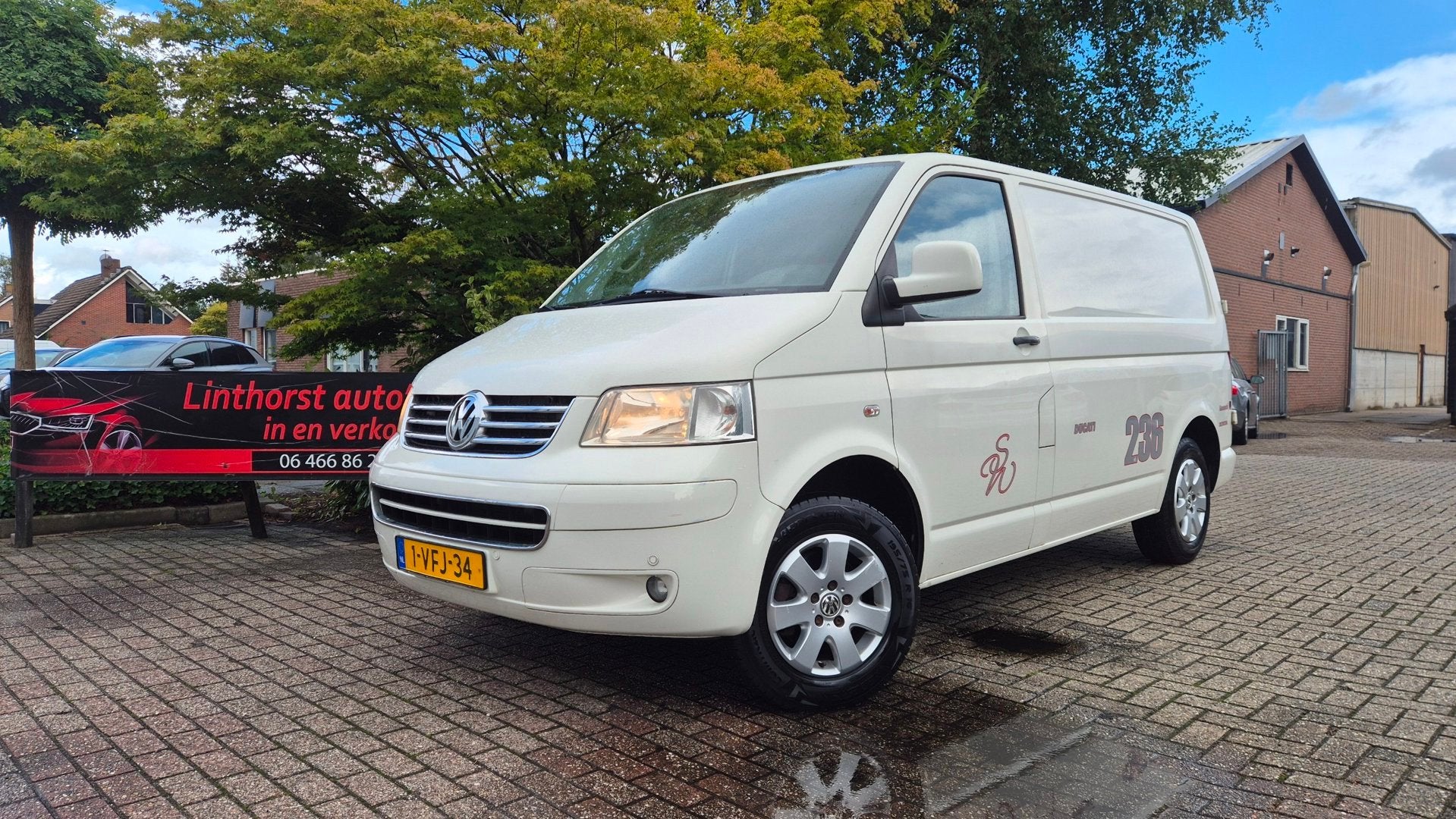 Volkswagen Transporter 2.5 TDI 300 MHD AIRCO-2009, Auto's, Voorwielaandrijving, Stof, Gebruikt, Zwart