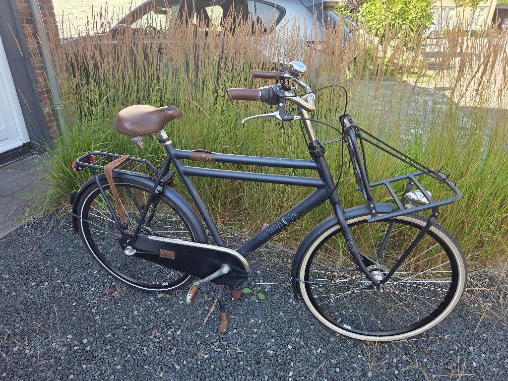 Cortina U4 heren transportfiets; 65 cm, Gebruikt, Versnellingen, Schijfrem, 65 cm of meer