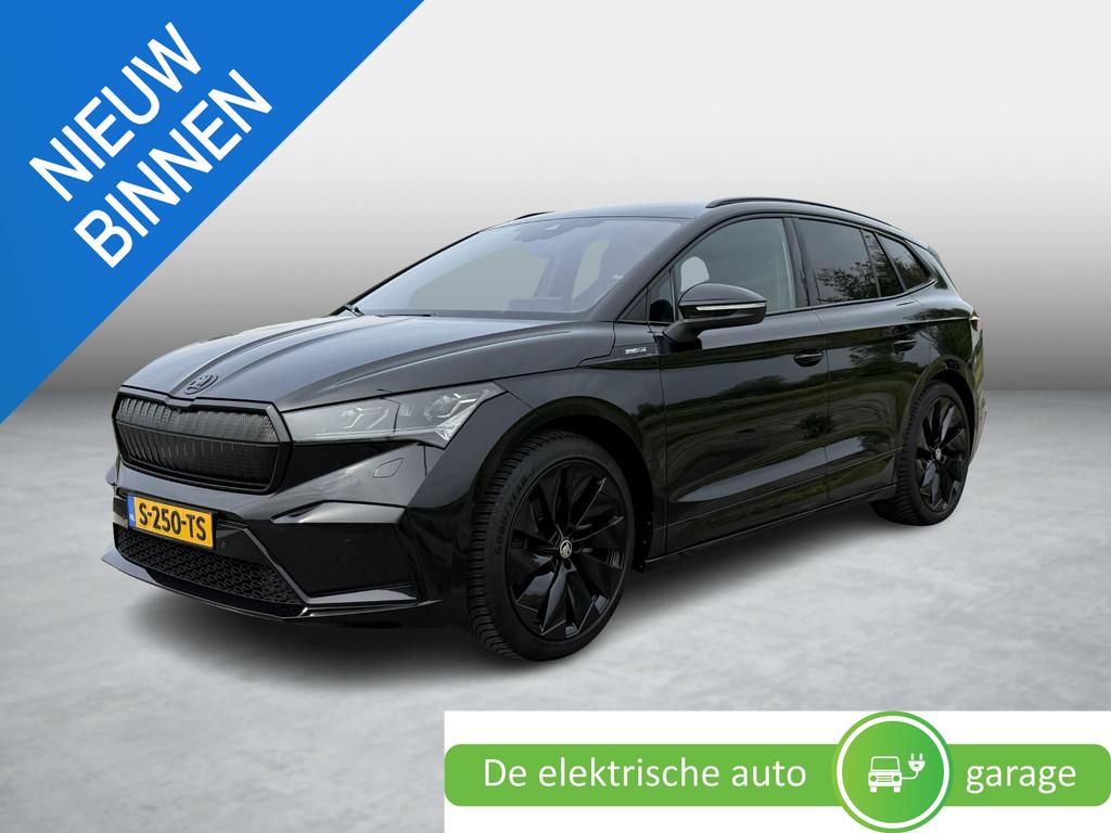 Skoda Enyaq iV 80 Sportline | SoH 91% | Achteruitrijcamera |, Achterwielaandrijving, Gebruikt, Zwart, 80 kWh