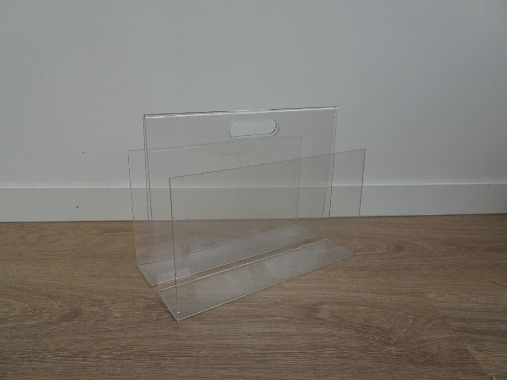 plexiglas lectuurbak tijdschriften bak rek, Ophalen, Gebruikt