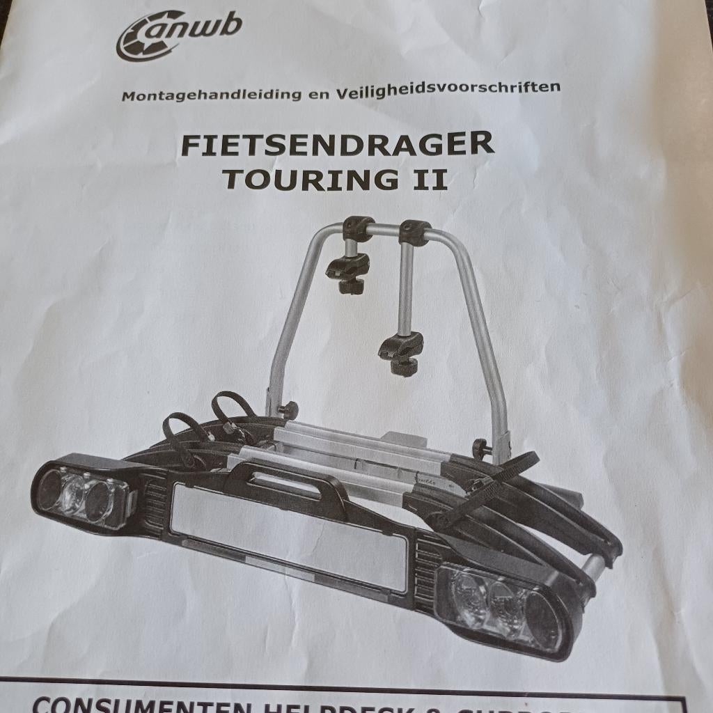 ANWB Fietsendrager, Auto diversen, Fietsendragers, Zo goed als nieuw, Trekhaakdrager, 2 fietsen, Elektrische fiets, Ophalen
