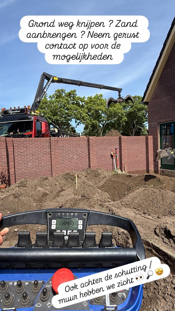 Aan- en Afvoeren van grond en zand, puin, Grond afgraven.