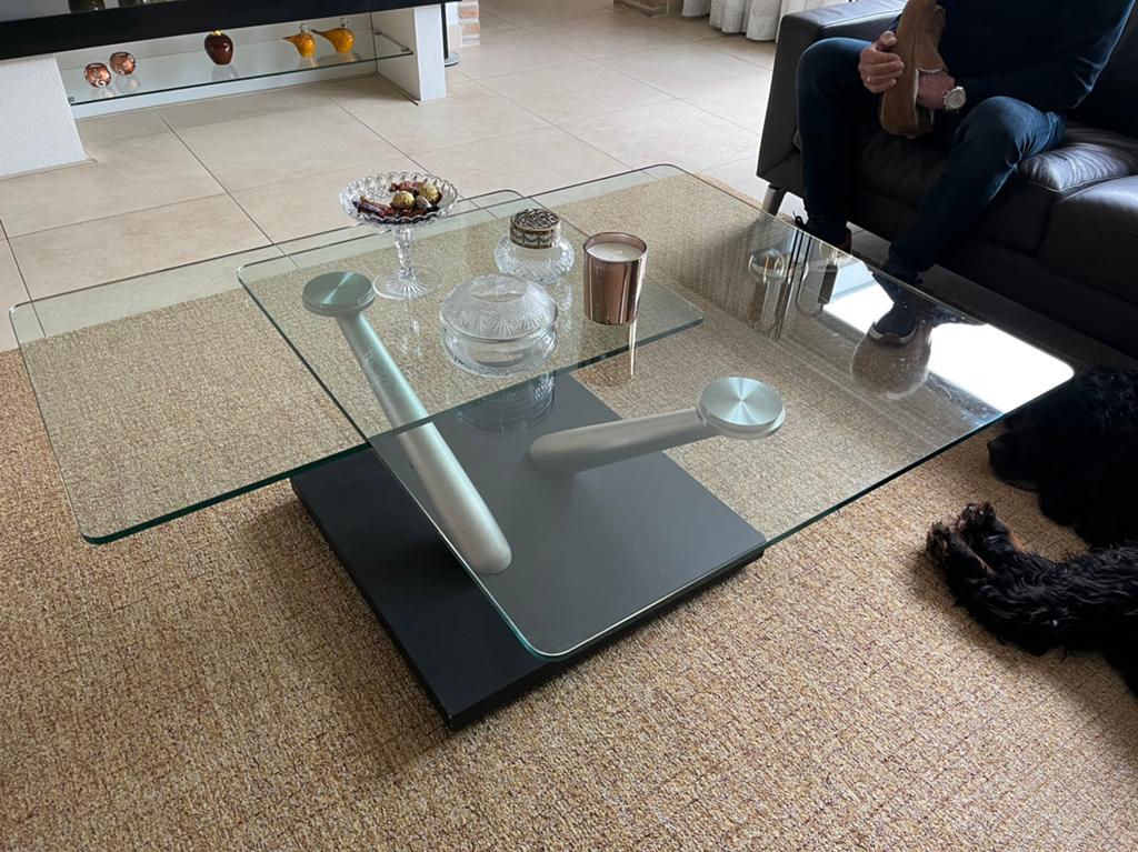 Salontafel, Huis en Inrichting, Tafels | Salontafels, Ophalen, Gebruikt, 100 tot 150 cm, Vierkant