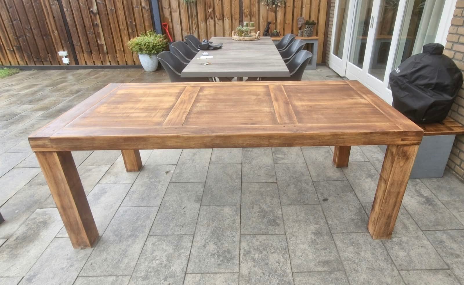 teak houten tafel, Ophalen, Gebruikt, Rechthoekig, Teakhout