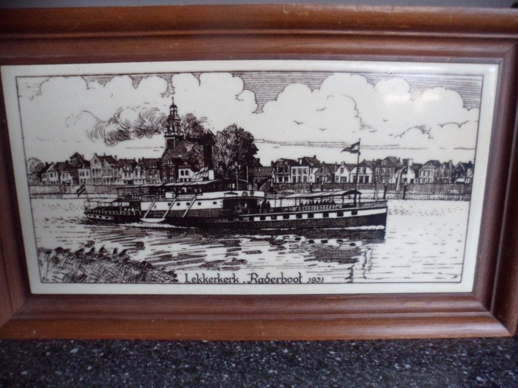 keramiek schilderijtje, Minder dan 50 cm, Ophalen of Verzenden, Zo goed als nieuw, Schilderij