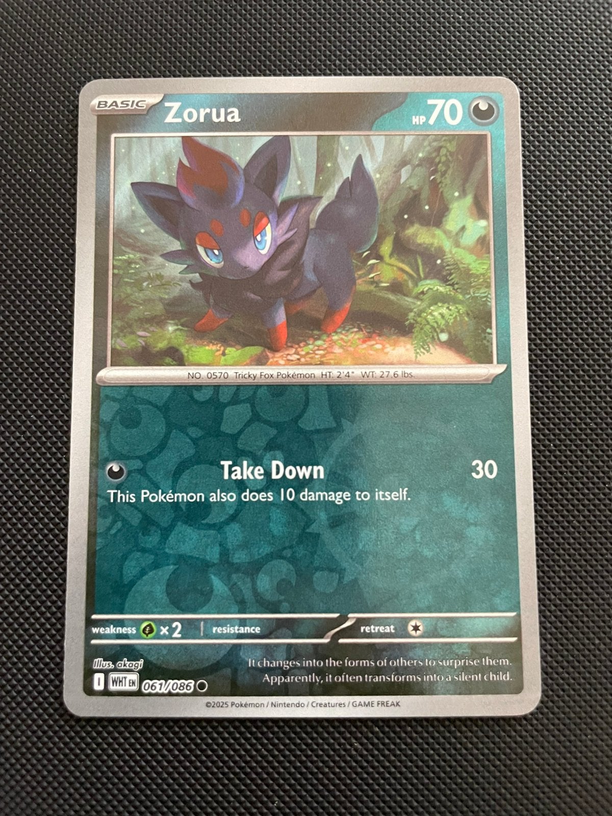 Zorua 061/086 Reverse Holo White Flare Packfresh, Verzenden, Zo goed als nieuw