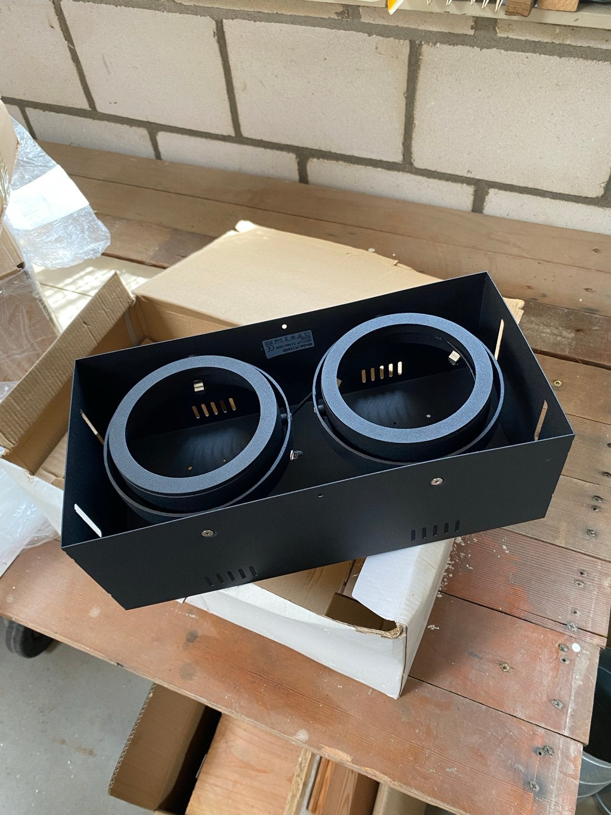 Trimless inbouw plafondspots: 2x 1-spot, 1x 2-spot, Huis en Inrichting, Lampen | Spots, Ophalen, Nieuw, Geschikt voor plafondmontage