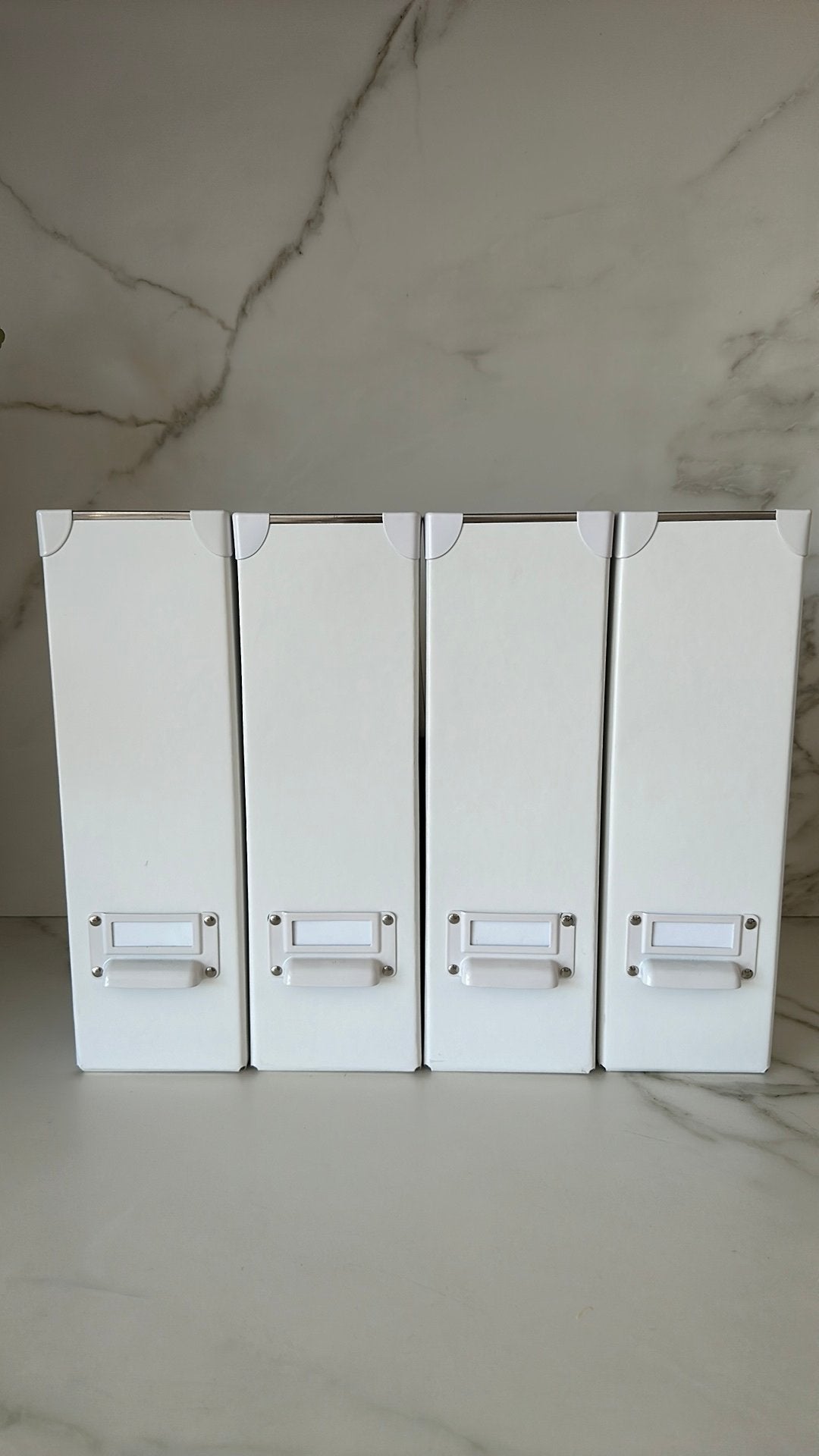 4 Witte archiefbakken / tijdschriftcassettes, Ophalen, Zo goed als nieuw