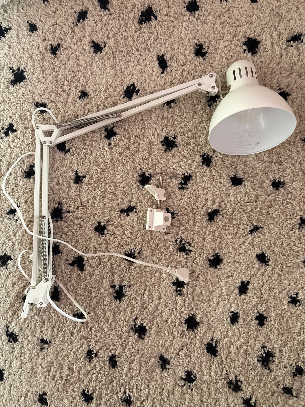 IKEA TERTIAL Bureaulamp - Wit, Verstelbaar, Ophalen of Verzenden, Zo goed als nieuw, Metaal