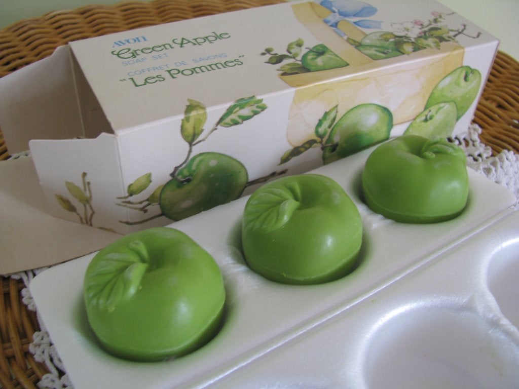 Avon zeep * NIEUW van TOEN * 3 x 50 gram * green apple *, Ophalen of Verzenden, Nieuw, Gebruiksvoorwerp