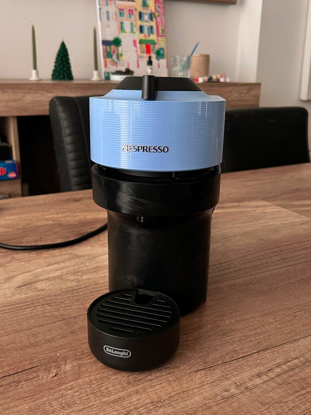 Nespresso De'Longhi Vertuo Pop Koffiemachine - Lichtblauw, Ophalen, Koffiemachine, Zo goed als nieuw, 1 kopje