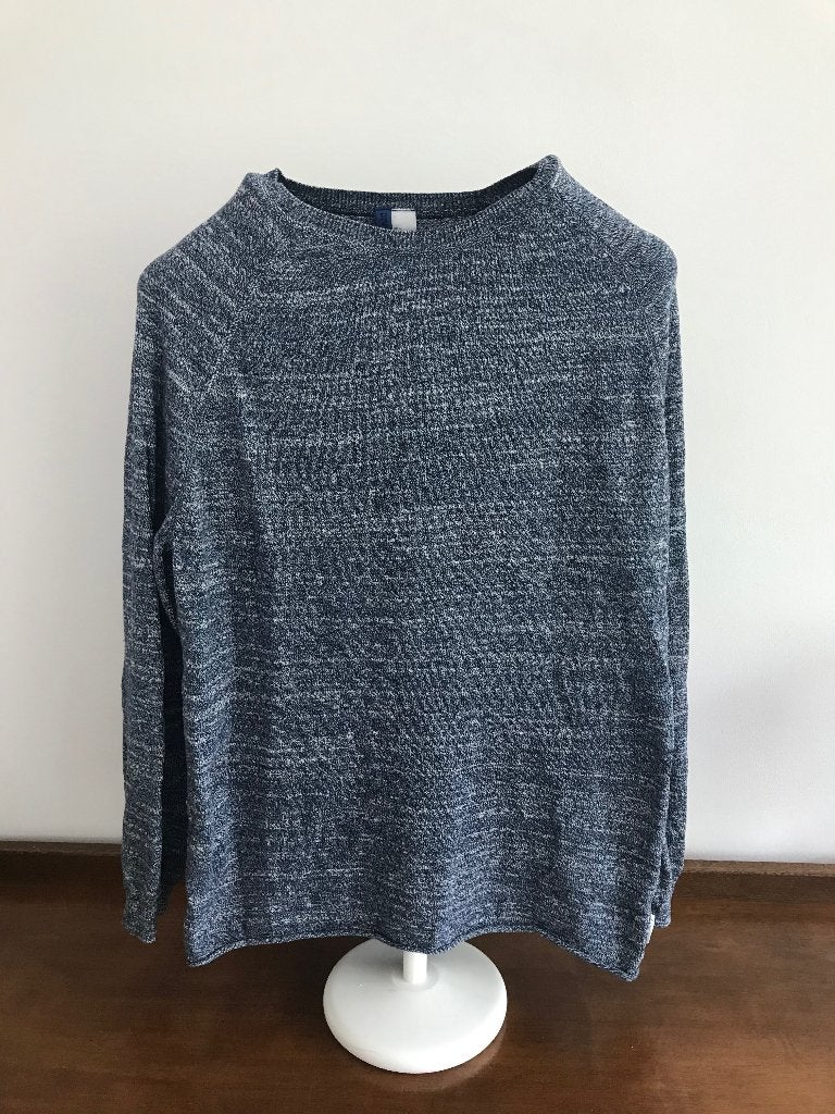 H&M Divided Heren Trui Maat M - Blauw/Wit Gemêleerd, Maat 48/50 (M), Zo goed als nieuw, Grijs, H&M Divided