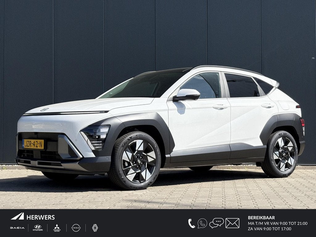 Hyundai Kona 1.6 GDI HEV Premium Sky / Voordeel Op Nieuw €, Auto's, Hyundai, 137 pk, Gebruikt, Euro 6, Lichtsensor