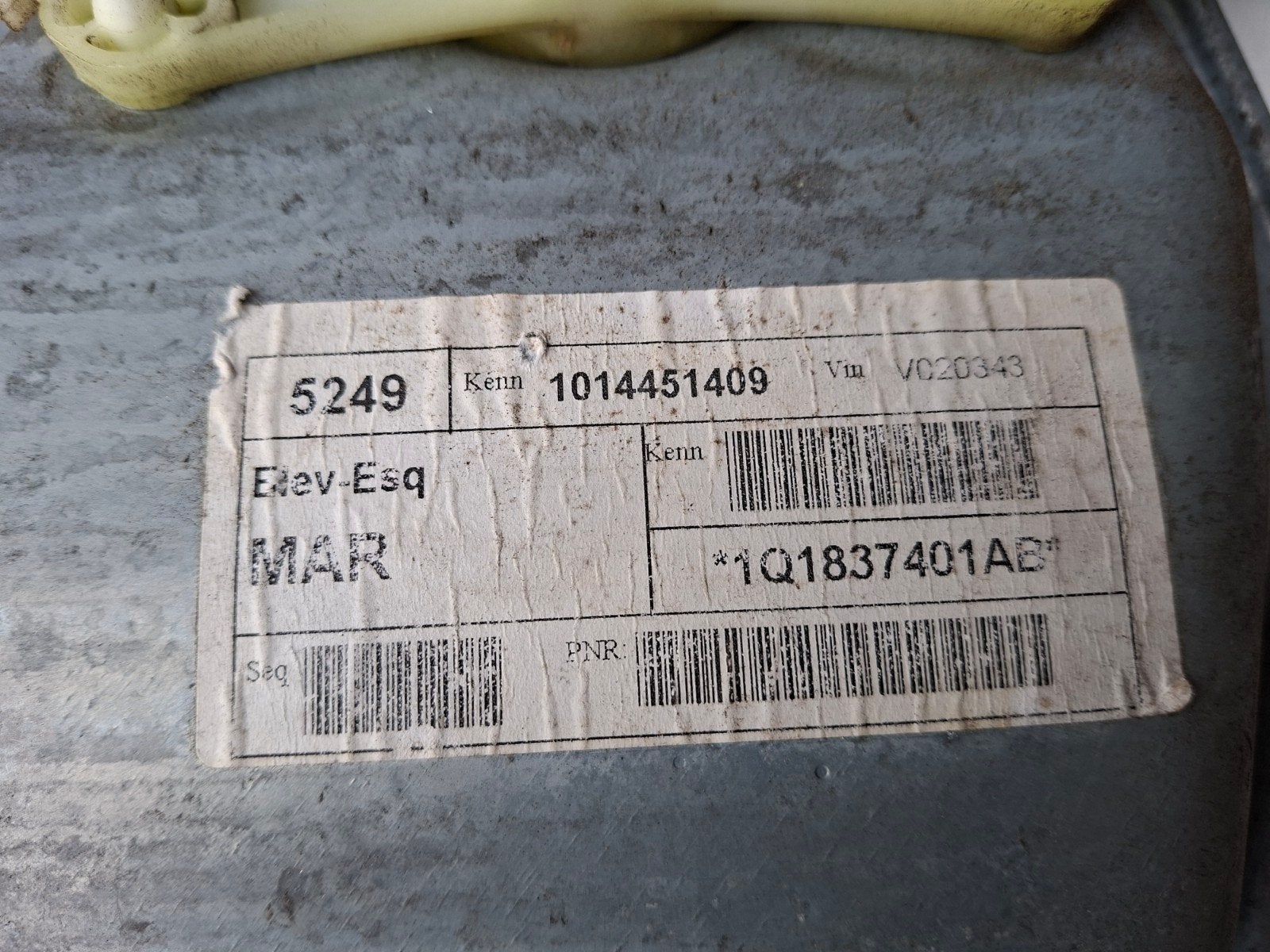 VW Eos Raam Geleider Linker Deur (2006-2015), Ophalen, Gebruikt, Volkswagen