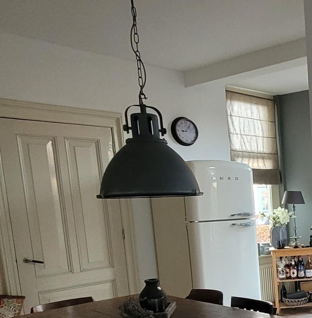 Industriële hanglamp, Ophalen, Zo goed als nieuw, Metaal, Industrieel/landelijk