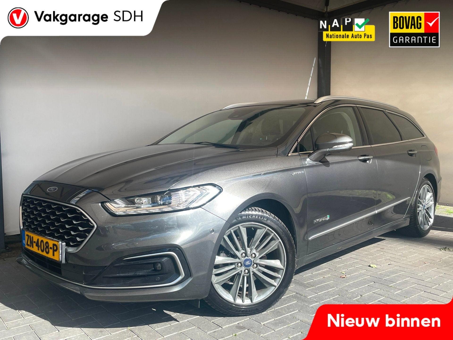 Ford Mondeo Wagon 2.0 IVCT HEV Vignale|Full Option|Stoelverw, Auto's, Ford, Gebruikt, 4 cilinders, Mondeo, Adaptive Cruise Control