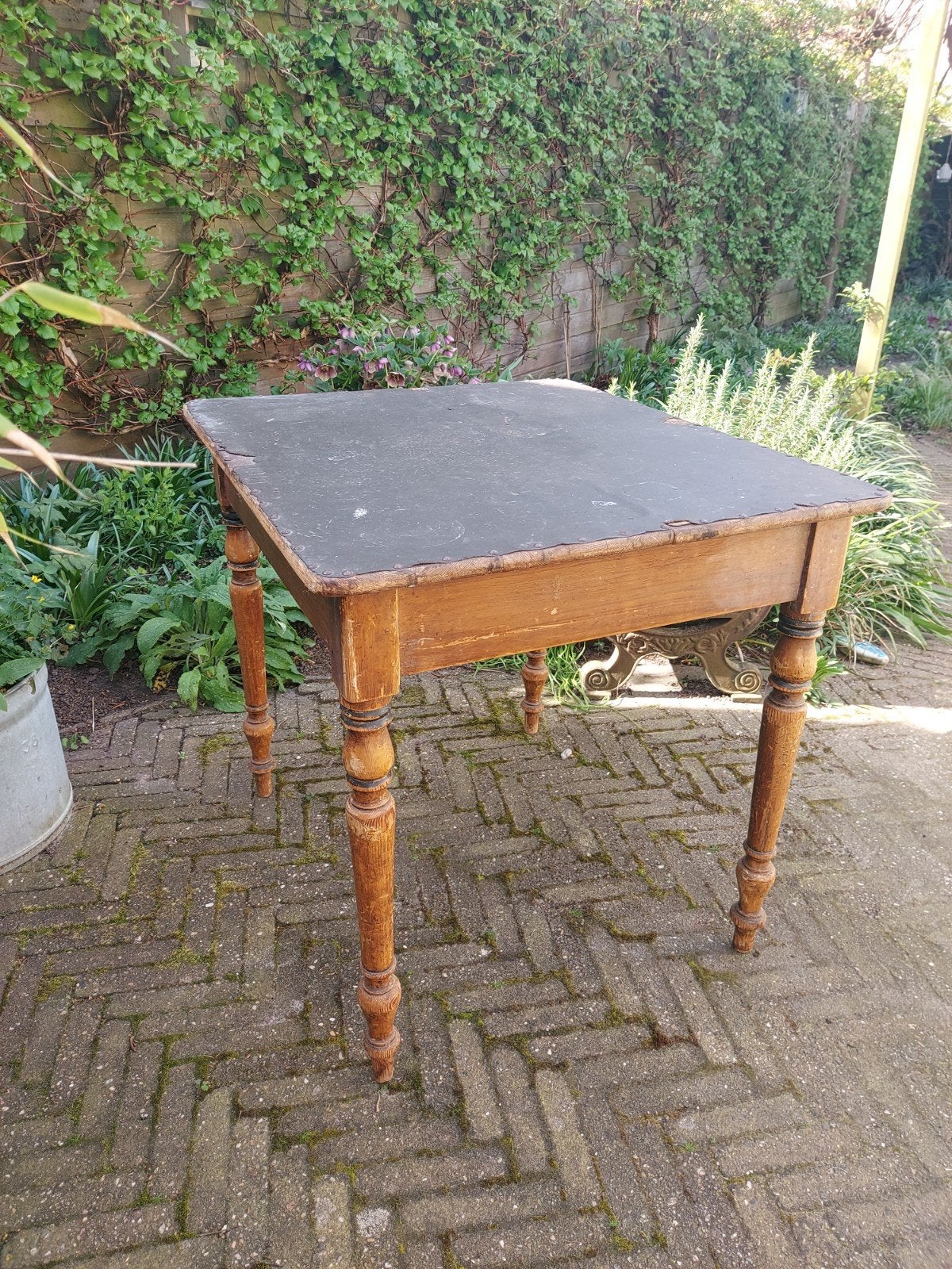 Brocante tafel, Ophalen, Gebruikt, Rechthoekig, 50 tot 100 cm