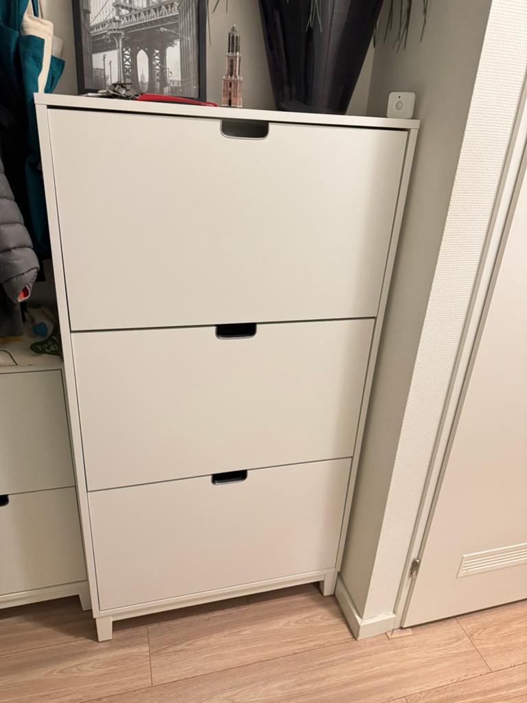 IKEA STÄLL Schoenenkast met 3 vakken, wit, Ophalen, Zo goed als nieuw