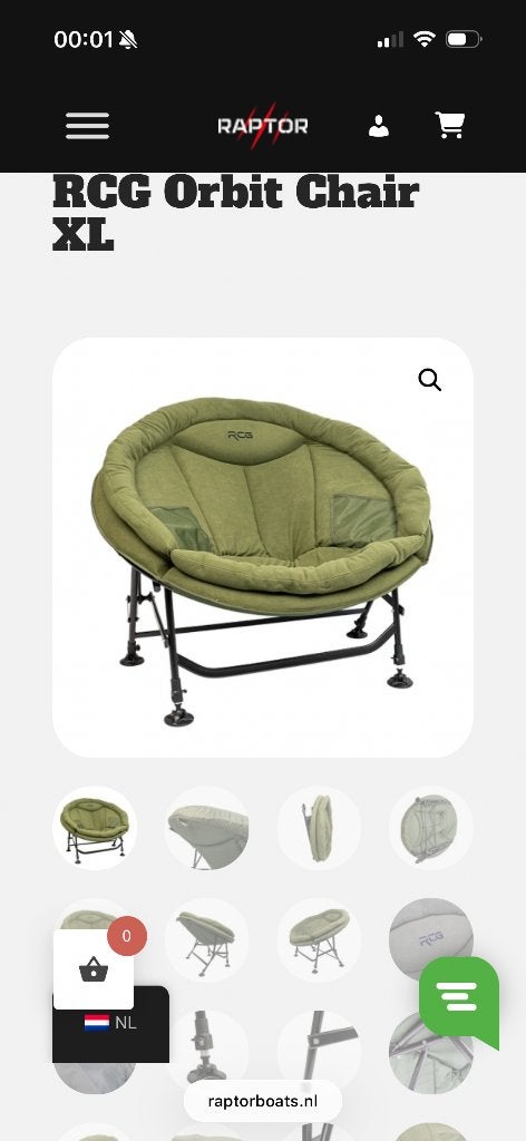 RCG Orbitchair XL (karperstoel / visstoel), Ophalen, Nieuw