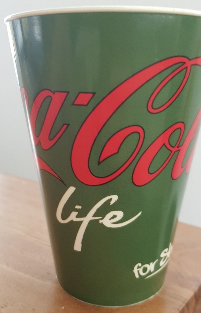 Beker Coca-Cola Life - for Shell - Frankrijk - 2017 - IZGST, Verzamelen, Merken en Reclamevoorwerpen, Ophalen of Verzenden, Zo goed als nieuw