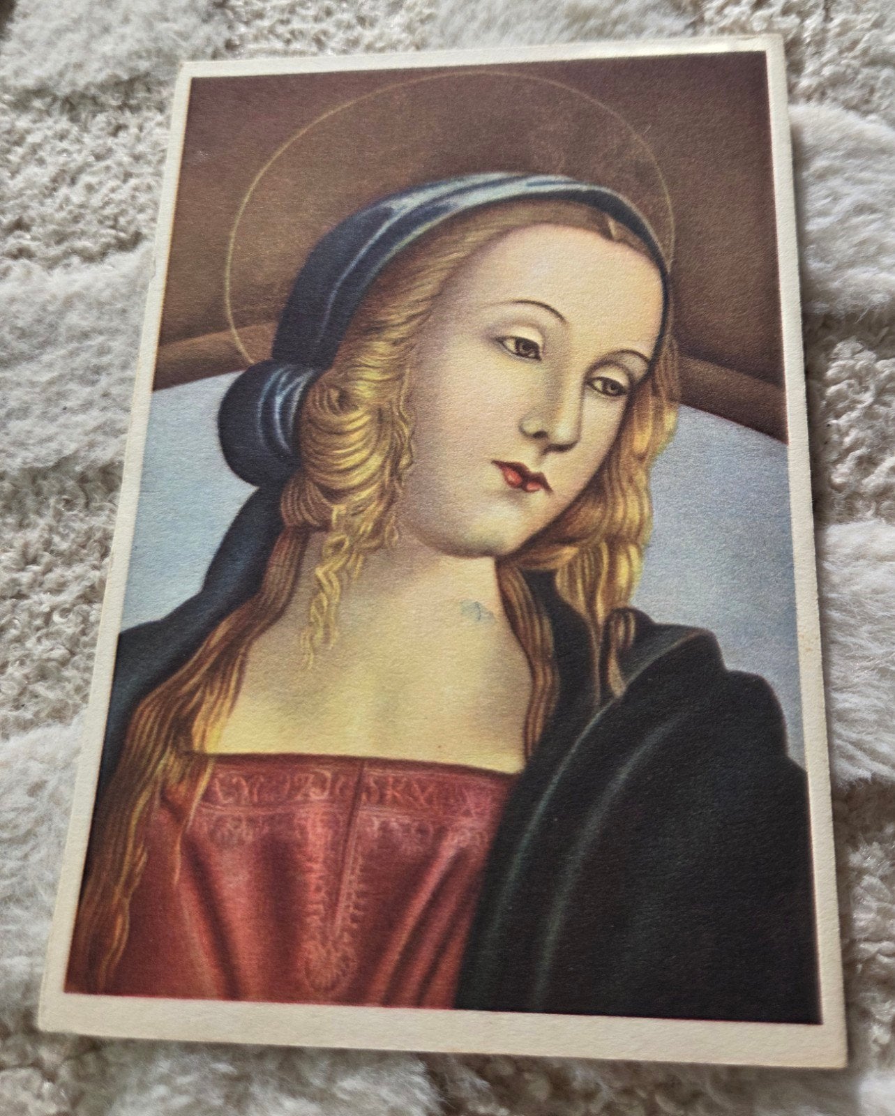 Oude Ansichtkaart Madonna / Maria, Verzenden, 1940 tot 1960, Gelopen, Feest(dag)