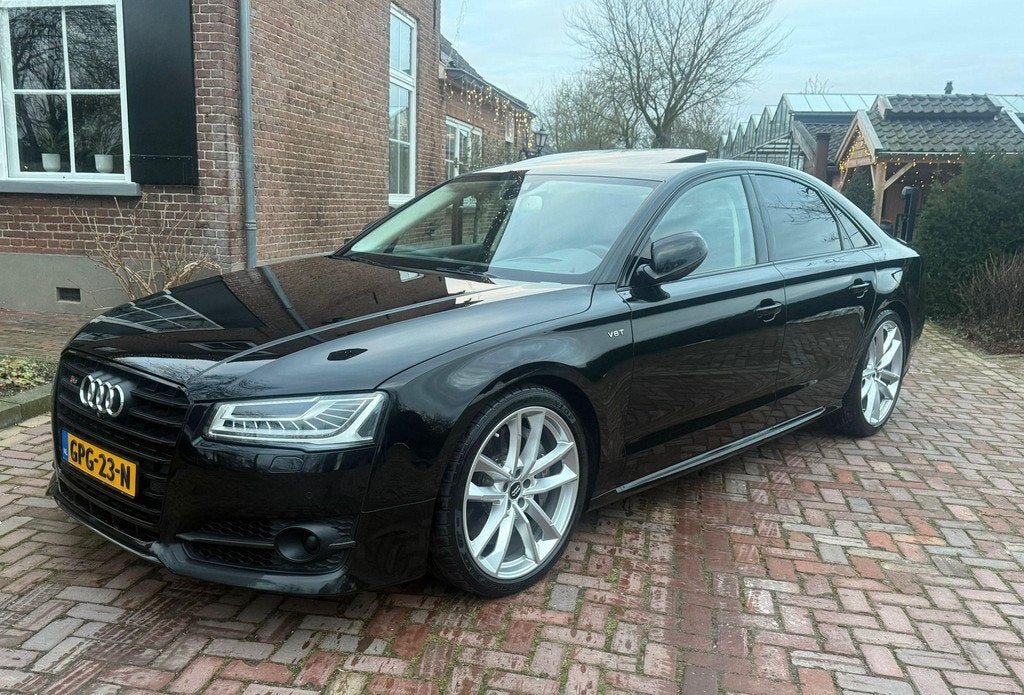 Audi A8 4.0 TFSI S8 plus quattro Pro Line+ Nieuwstaat! HUD o, Auto's, Audi, Automaat, Gebruikt, Parkeerassistent, Zwart
