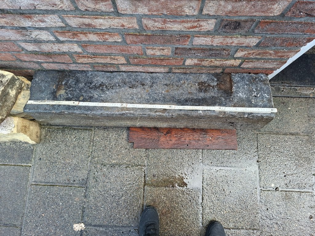 Oude natuursteen dorpel/band, Tuin en Terras, Ophalen, Gebruikt, Overige typen, Natuursteen