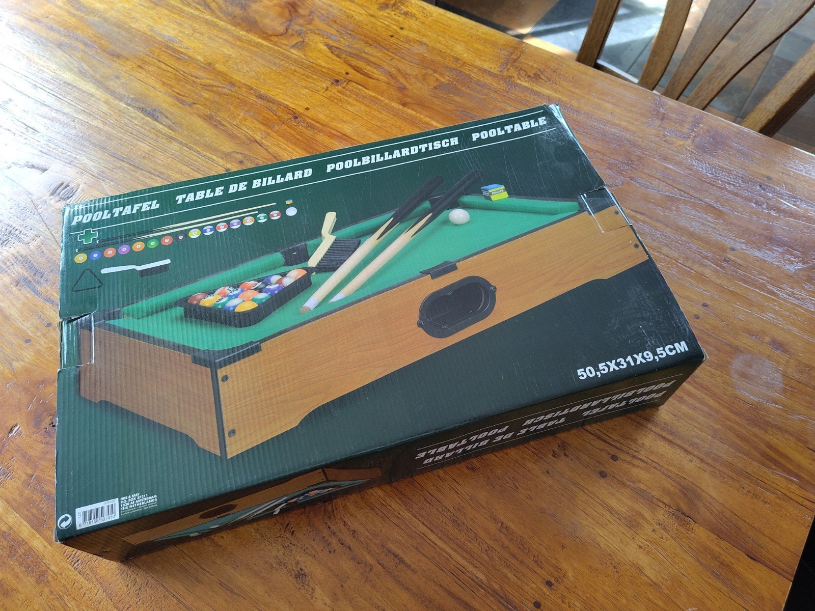 Pooltafel, tafelbiljart 50,5x31x9,5, Ophalen of Verzenden, Gebruikt