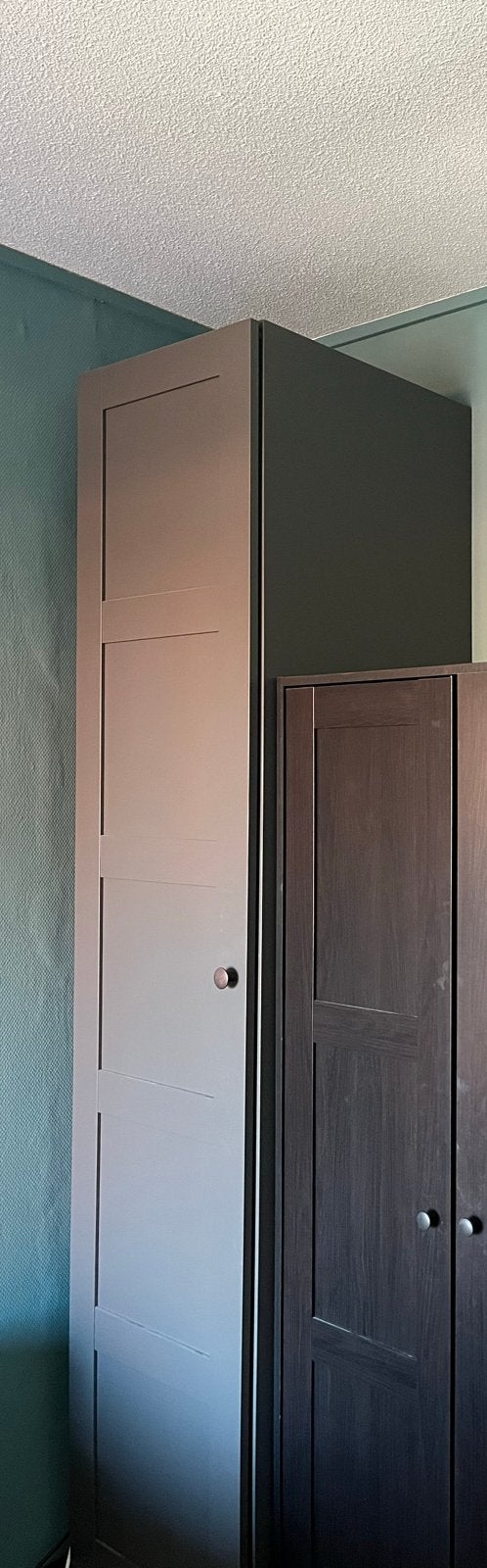 IKEA PAX Kledingkast 236 cm grijs en Bergsbo deur, Ophalen, Met plank(en), 200 cm of meer, 50 tot 100 cm