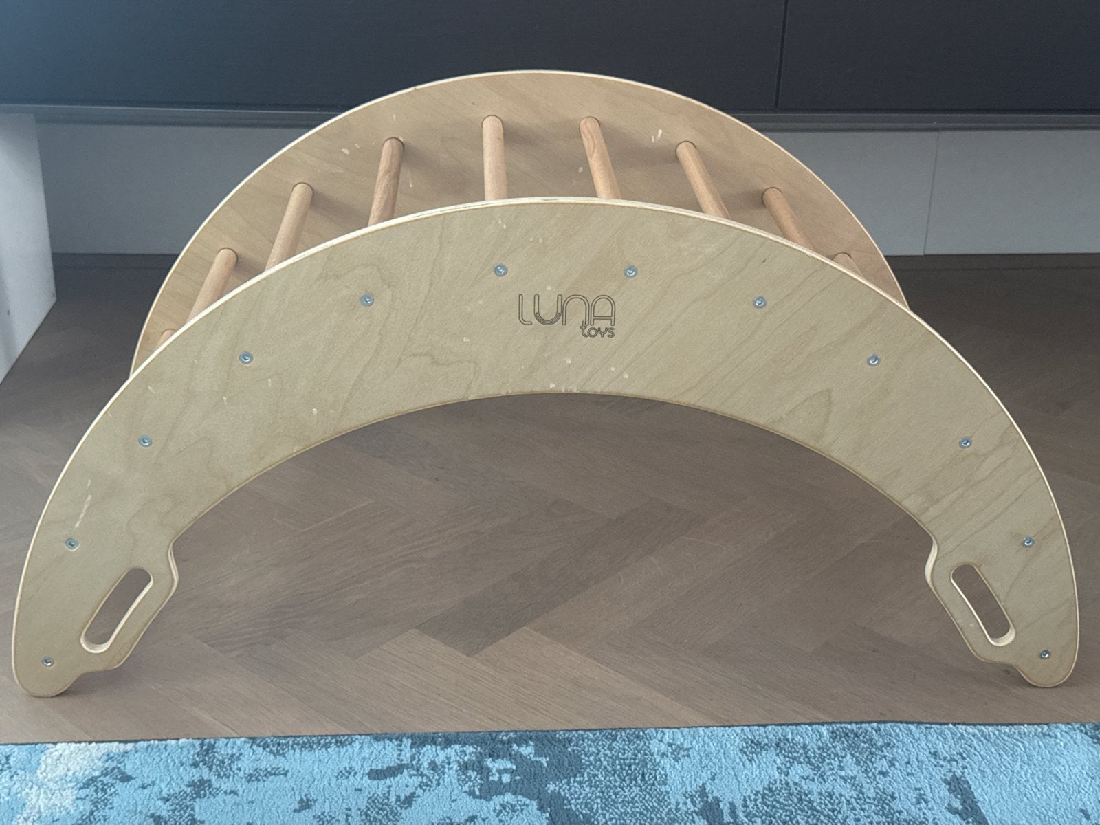 Houten klimboog Luna Toys met beige matras, Ophalen, Zo goed als nieuw, Jongen of Meisje