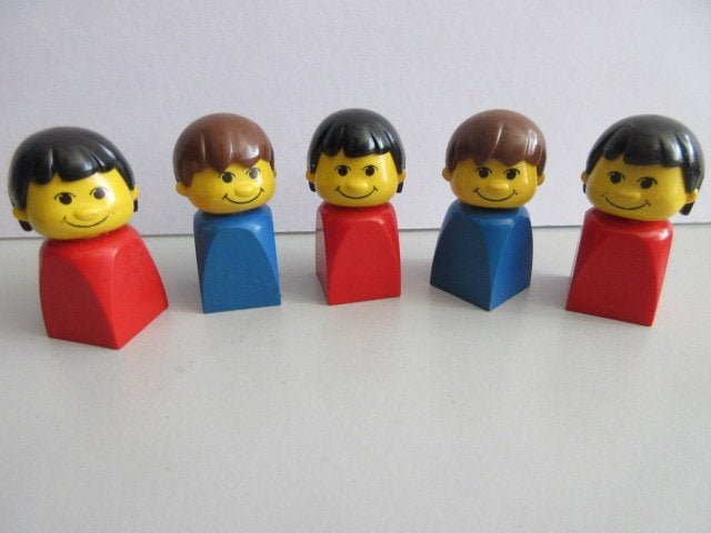 nr. 1953, 5 Vintage poppetjes , 80er jaren., Kinderen en Baby's, Ophalen of Verzenden, Gebruikt, Complete set, Lego