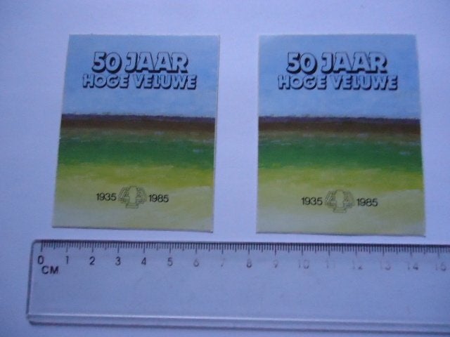 sticker oud 50 jaar HOGE VELUWE 1985 natuurpark nationaal, Verzenden, Zo goed als nieuw, Bedrijf of Vereniging