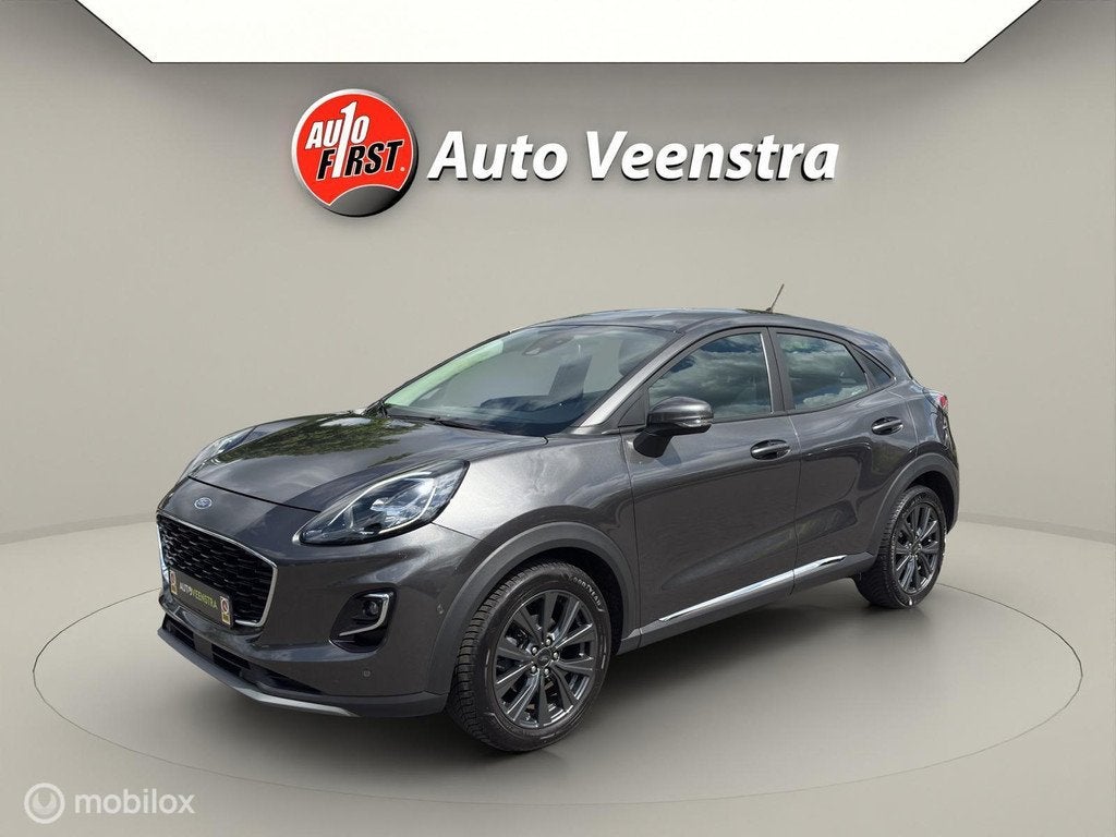 Ford Puma 1.0 EcoBoost Hybrid|AUTOMAAT|LED|STOEL/STUUR.VERW|, Stof, Zwart, Met garantie (alle), Bedrijf